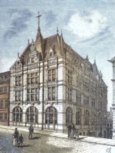 Bohemian Union Bank in Reichenberg in Bohemia in 1880, Germany, today Liberec, Czech Republic