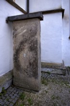 Memorial plaque, epitaph, parish church of St Peter and Paul, Protestant town church, Blaubeuren,