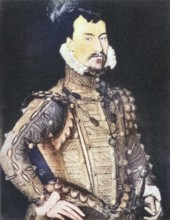 Robert Dudley, 1st Earl of Leicester, ca. 1532/1533 to 1588, 28 years old. English nobleman,
