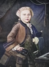 Wolfgang Amadeus Mozart, 1756 - 1791, as a child. Austrian composer and musician. By Mozart,