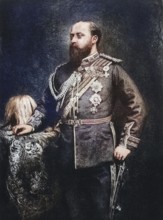 Edward, Prince of Wales, later Edward VII, 1841 to 1910, during his visit to India in 1875/76, King