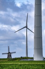 Westereems and Growind wind farms, over 80 wind turbines in total, at the Eemshaven seaport,