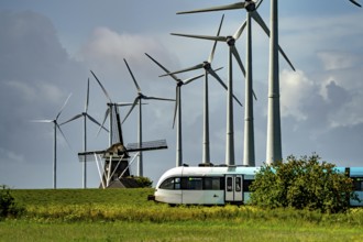 Westereems and Growind wind farms, over 80 wind turbines in total, at Eemshaven seaport, province