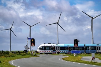 Westereems and Growind wind farms, over 80 wind turbines in total, at Eemshaven seaport, province