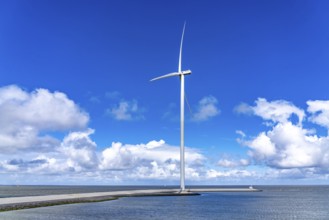 Strekdammen Wind Farm, wind farm at the seaport of Eemshaven in the Netherlands, built on offshore
