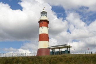 Smeaton's Tower lighthouse dated 1759, Plymouth Hoe, city of Plymouth, Devon, England, UK