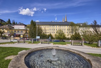 Royal Castle Berchtesgaden, Fischerbrunnen, master stonemason August Wolf, fountain, fountain made