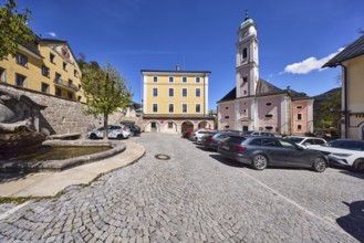 Town hall, St. Andreas, church, fountain at the town hall square, general architecture, quarry