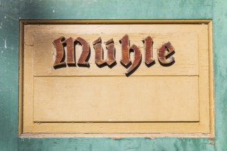 Lettering mill at the Rolle mill Grünhainichen, Erzgebirge, Saxony, Germany