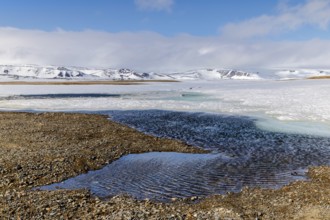 Meltwater, Kinvika, Muchinsonfjord, Spitsbergen, Svalbard