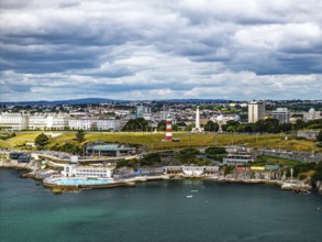DefaultPlymouth from drone, Mount Batten Tower, Devon, England, United Kingdom