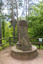 Porphyry monument to Saxon King Friedrich August I on the Königshöhe on Rochlitz Hill, porphyry