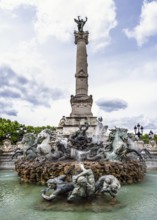 Fontaine du Char du Triomphe de la Concorde, Place des Quinconces, Bordeaux, Gironde,