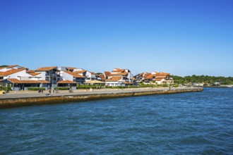 Canal in Capbreton, Landes, Nouvelle-Aquitaine, France
