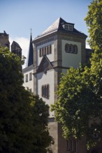 Max Planck Institute for Mathematics, church tower of Bonn Minster and Sterntor on Bottlerplatz