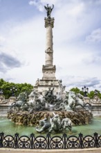 Fontaine du Char du Triomphe de la Concorde, Place des Quinconces, Bordeaux, Gironde,