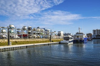 Marina and docks in Arcachon, Gironde, France