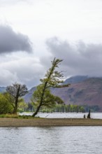 Mounains over Ullswater Lake, Pooley Bridge, Lake District National Park, Cumbria, England, United