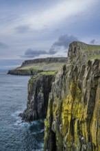 Cliffs over Neist Point Lighthouse, Isle of Skye, Scotland, UK