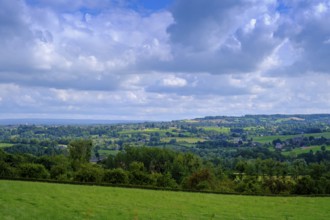 Across the Geul valley, towards Belgium, landscape south of Mechelen, South Limburg, Limburg,