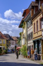 Kirchenstraße, half-timbered houses in the old town centre, Ladenburg, Rhine-Neckar district,