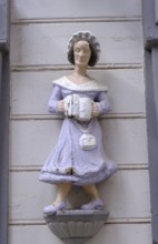 Details on half-timbered houses, Breite Straße, Wernigerode, Harz, Saxony-Anhalt, Germany