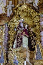 Main altar with picture of grace, chapel of grace with rococo furnishings, pilgrimage church of the