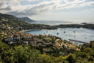 Panorama, View from Mont Boron, Saint-Jean-Cap-Ferrat, Cap Ferrat, Alpes Maritimes, Provence Alpes