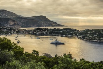 Panorama, Sunrise, View from Mont Boron, Saint-Jean-Cap-Ferrat, Cap Ferrat, Alpes Maritimes,