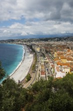 Panorama, Nice, Alpes Maritimes, Provence Alpes Cote d'Azur, French Riviera, South of France,
