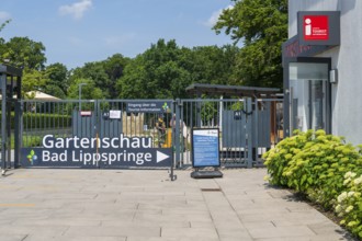 Entrance to the garden show, Tourist Information, Bad Lippspringe, climatic health resort,