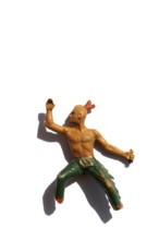 Detailed representation of a broken Native American Indian figure