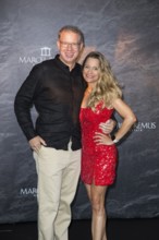 Frank Thelen with his woman Nathalie Thelen-Sattler at the Remus Lifestyle Night on the roof