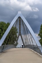 The Liniebrug, bicycle and pedestrian bridge over the Amsterdam-Rhine Canal near the village of