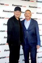 Stefan Effenberg and Boris Becker at the press conference to mark the presentation of the new TV