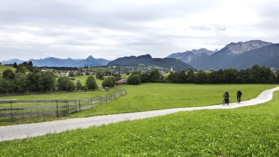 Cyclist on a bicycle path in Pfronten, 30.07.2025, Pfronten