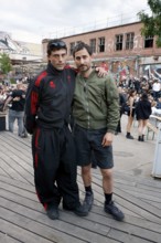 Aaron Altaras and Clemens Schick at the premiere of their film Rave On on the grounds of the RSO