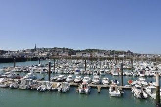 Boats in the harbour, Fecamp, Seine-Maritime, Normandy, France
