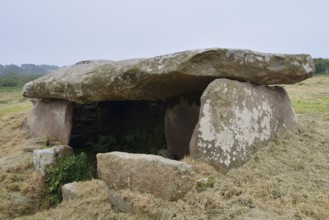 Dolmen of Kerguntuil, Tregastel, Cotes-d'Armor, Brittany, France