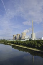 Gersteinwerk power station and Datteln-Hamm Canal, Werne-Stockum, North Rhine-Westphalia, Germany