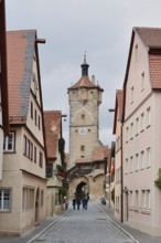 Klingengasse and Klingentor, Rothenburg ob der Tauber, Middle Franconia, Bavaria, Germany