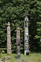 Totem poles, Stanley Park, Vancouver, British Columbia, Canada