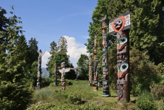 Totem poles, Stanley Park, Vancouver, British Columbia, Canada