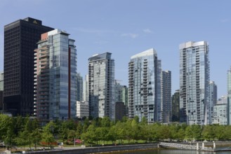 High-rise buildings, Coal Harbour, Burrard Inlet, Vancouver, British Columbia, Canada