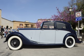 Vintage car, Muro, Majorca, Balearic Islands, Spain
