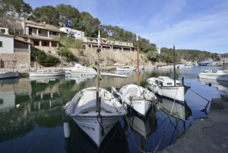 Boats in the fishing harbour of Cala Figuera, Majorca, Balearic Islands, Spain
