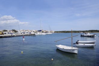 Boats in the harbour, Porto Colom, Majorca, Balearic Islands, Spain