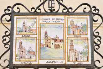 Commemorative plaque to Junipero Serra, founder of San Francisco, Petra, Majorca, Balearic Islands,