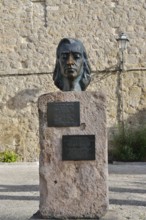 Bust of Frederic Francois Chopin, Valldemossa, Majorca, Balearic Islands, Spain