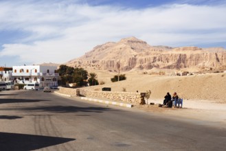 Street at the Temple of Hatshepsut, Mortuary Temple of Hatshepsut, Deir el-Bahari, Thebes, Luxor,